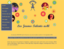 Tablet Screenshot of lesjeunestalents.be